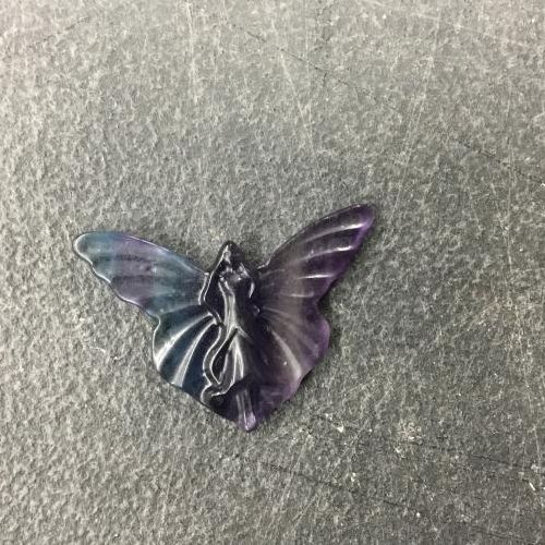 Fluorite Rainbow Fairy Gemstone Carving 1.5"