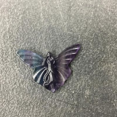 Fluorite Rainbow Fairy Gemstone Carving 1.5"