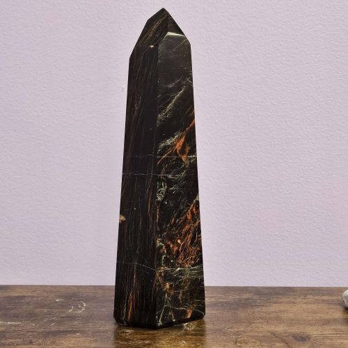 Tourmaline Black Tower w/ Hematite 10&quot; | 1700g