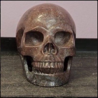 Rhodonite Skull 5" / 1950g by Skullis