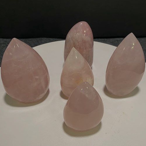 Quartz Rose Freeform Standing 3&quot; - 8&quot; Domes and Flames - Select