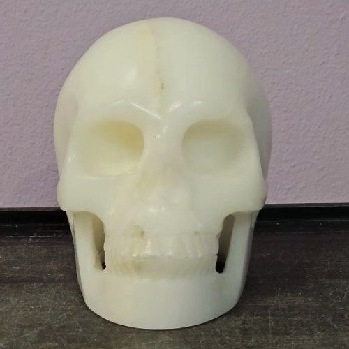 Jade White Skull 5"x4" / 1344g by Skullis