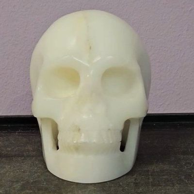 Jade White Skull 5"x4" / 1344g by Skullis