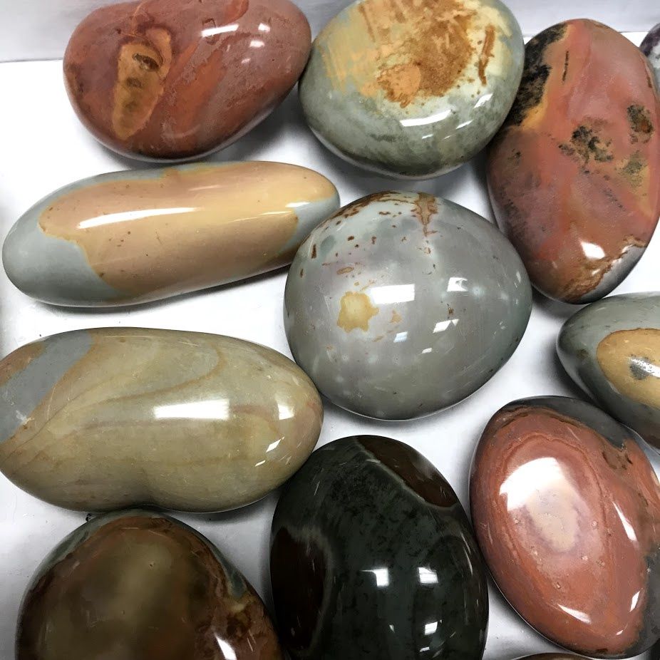 Jasper Polychrome Palm Stone  2"