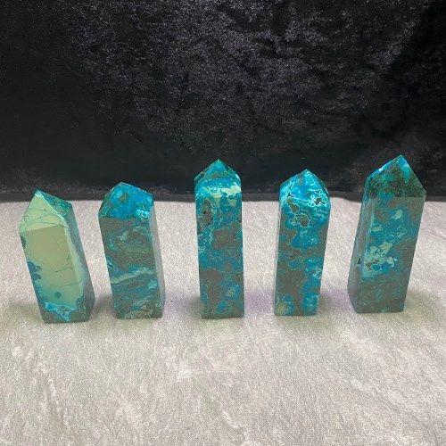 Malachite Chrysocolla Tower - Select