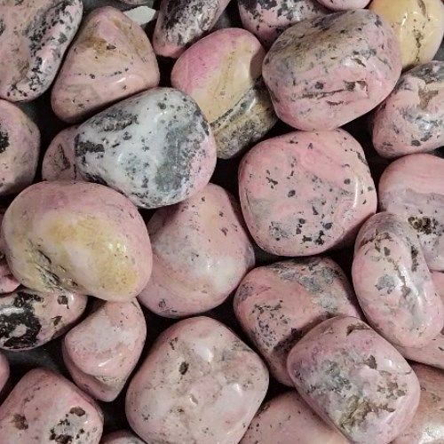 Rhodonite Pink Peruvian Tumbled Stone 1"-1.5"