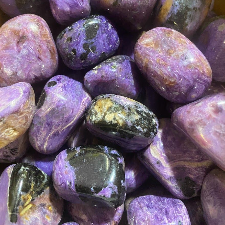 Charoite Tumbled Stone 1"-1.25"