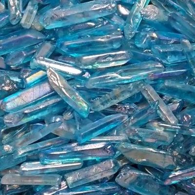 Quartz Aura Blue Point .75"-1.25"