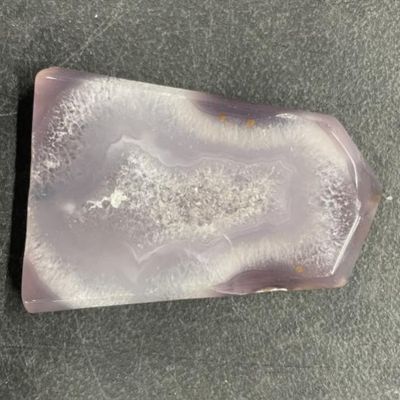 Amethyst Polished Slab w/ Druze 4.25"x3"x.5" / 192g
