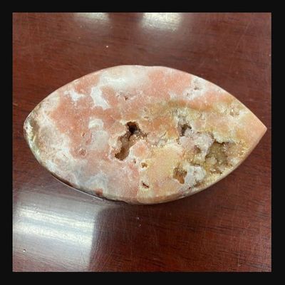 Amethyst Pink 'Eye' Gemstone Carving 4.75" / 373g