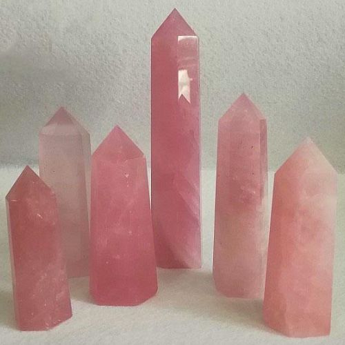 Quartz Rose Deep Pink Tower 2"-3.5"