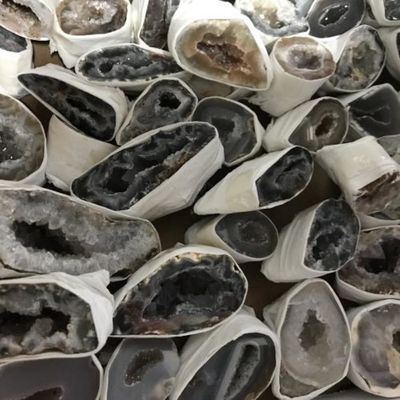 Agate Oco Geode Pair 1.5"-2"