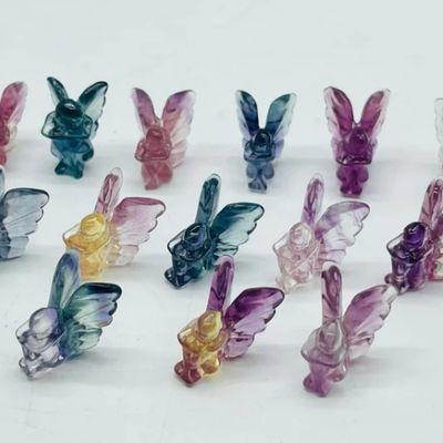 Fluorite Fairy Mini Gemstone Carving 1"