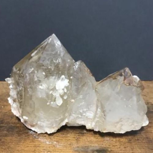 Quartz Smoky Phantom Point Cluster w/ Cleavelandite &amp; Hematite 1360g