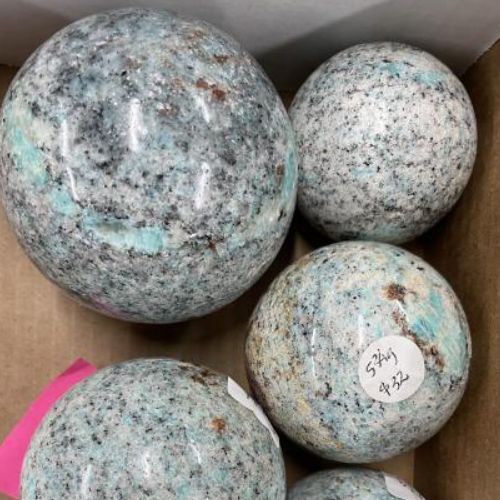 Amazonite Pegmatite w/ Quartz Smoky Sphere priced by weight