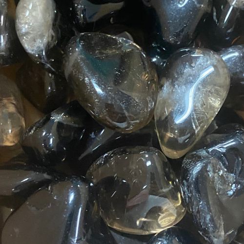 Quartz Smoky Grade High Quality AAA Tumbled Stone 1&quot;-1.25&quot;