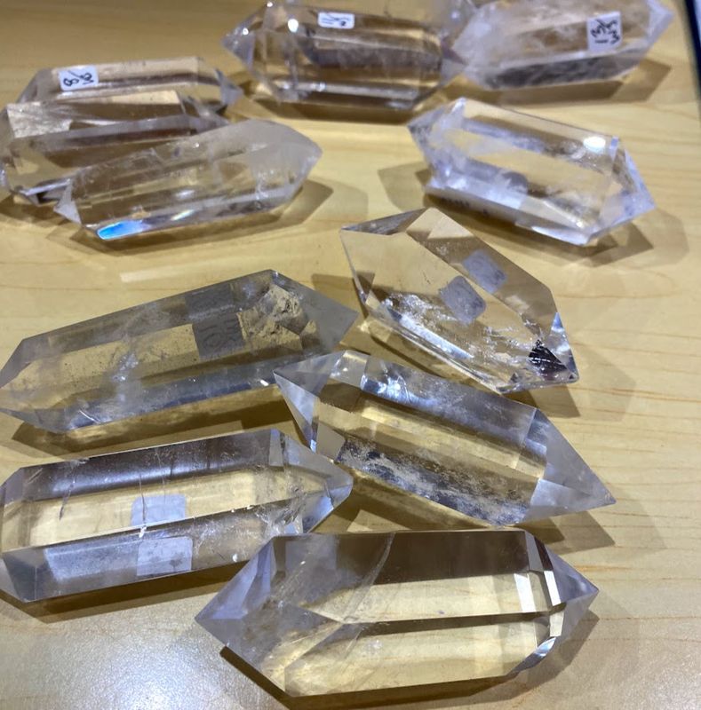 Quartz Clear Double Terminated Point 6 sided Choose Size