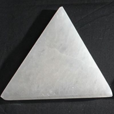 Selenite Triangle Flat 4"