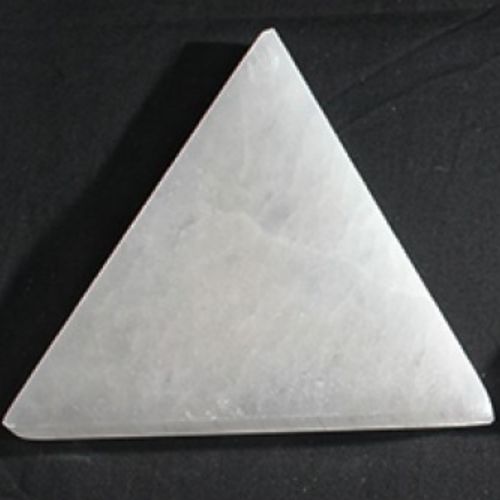 Selenite Triangle Flat 4&quot;