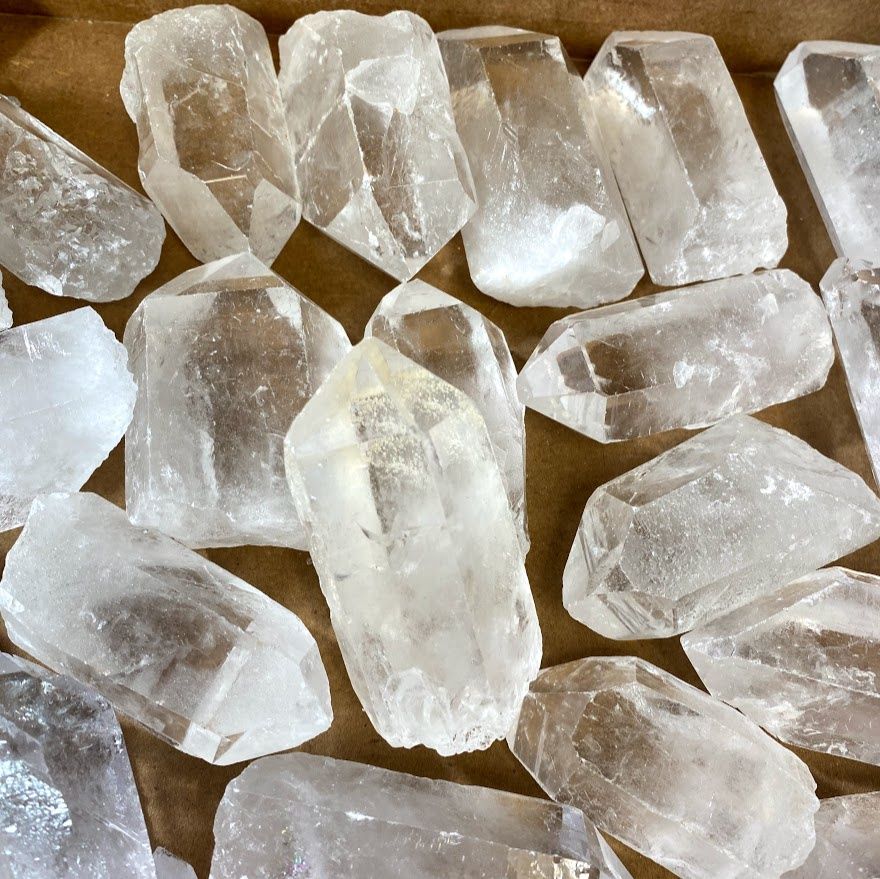 Quartz Clear Point Rough 3&quot;x1.5&quot;