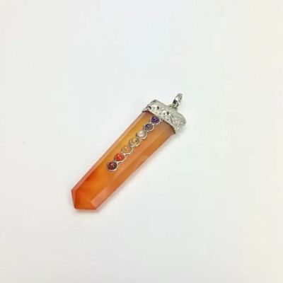 Flat Point Single Terminated Chakra Cabochon w/ Cord or Chain