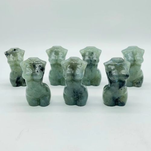 Labradorite Female Torso Gemstone Carving 2.1"
