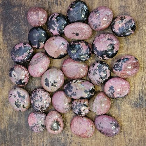 Rhodonite Palm Stone 1.75"-2"
