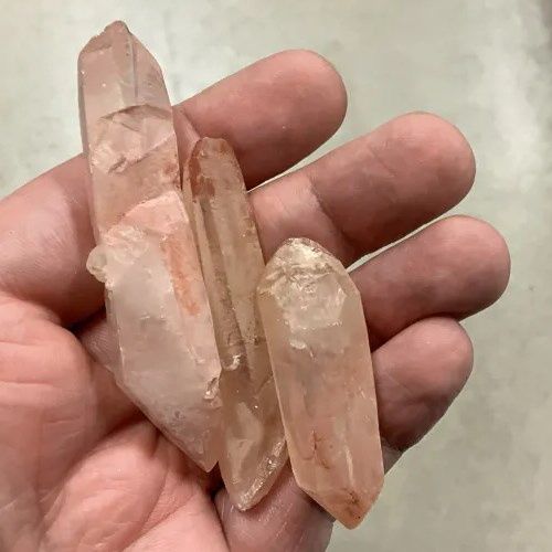 Quartz Pink Lemurian Point Rough Stone 2"-2.5"