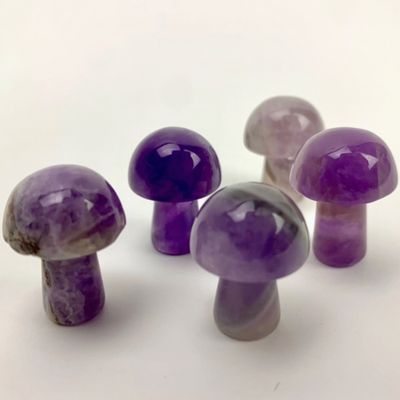 Mushroom Mini Gemstone Carving .5"-.75" - Select