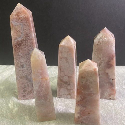 Agate Flower + Pink Amethyst Tower High Quality - Select