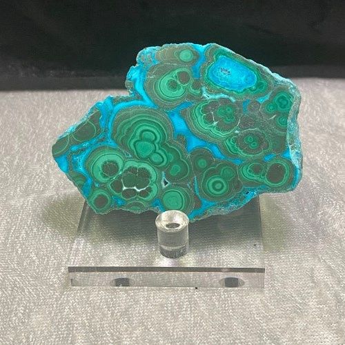 Malachite Chrysocolla High Quality Polished Slab - Select, Type: A) 80g