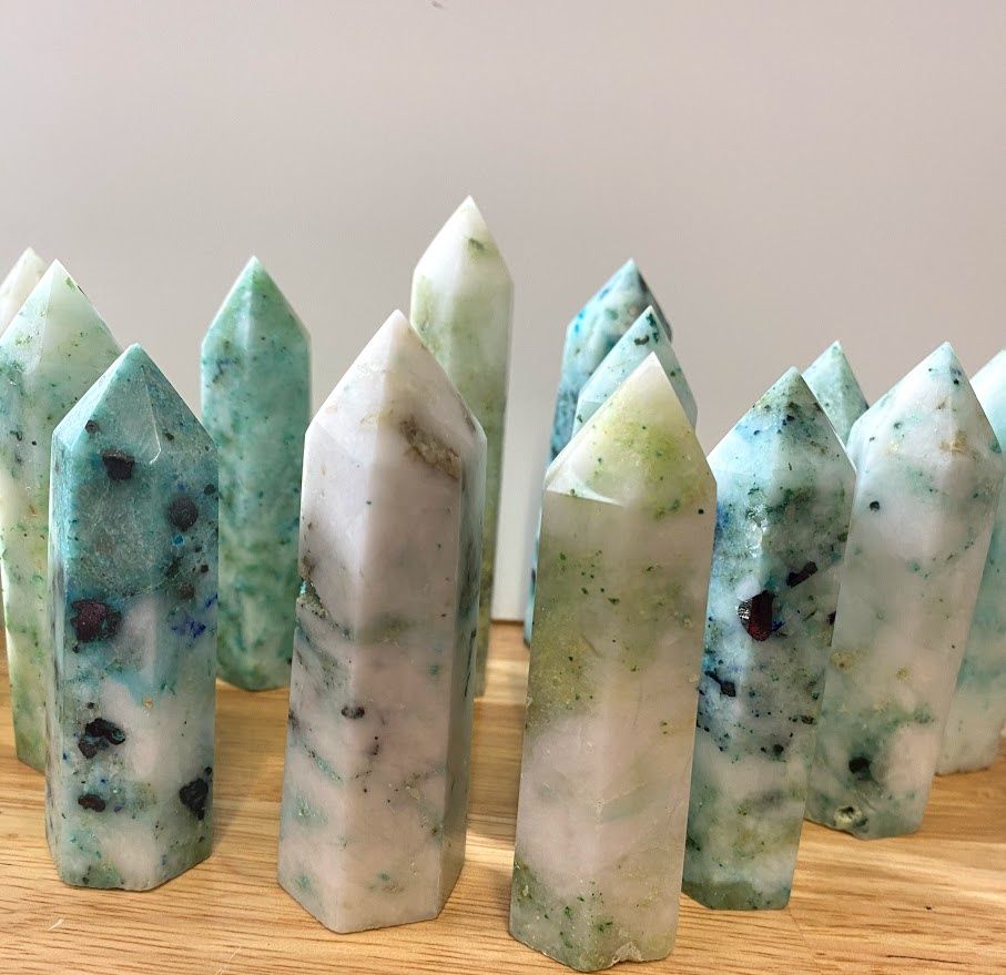 Quartz Azurite Malachite Tower  3"-4"