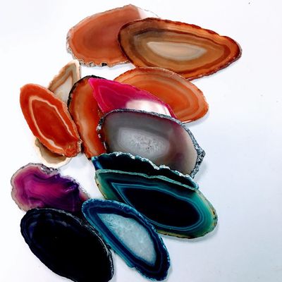 Agate Slabs Dyed Med 2"
