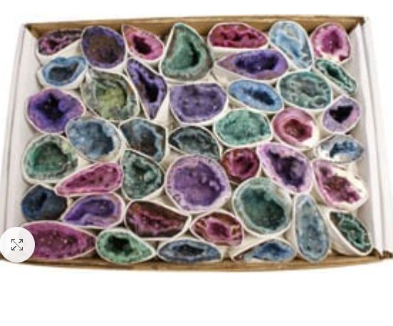 Agate Geode  ends dyed 2" flat