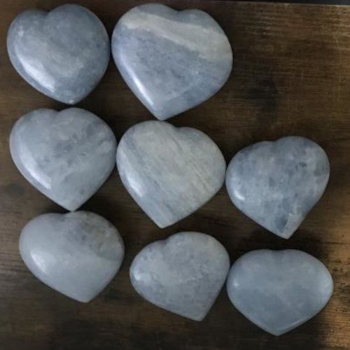 Calcite Blue Heart priced by weight, Size: 267-381g
