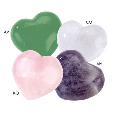 Gemstone Heart Puffy 1.6"x.8" Assorted