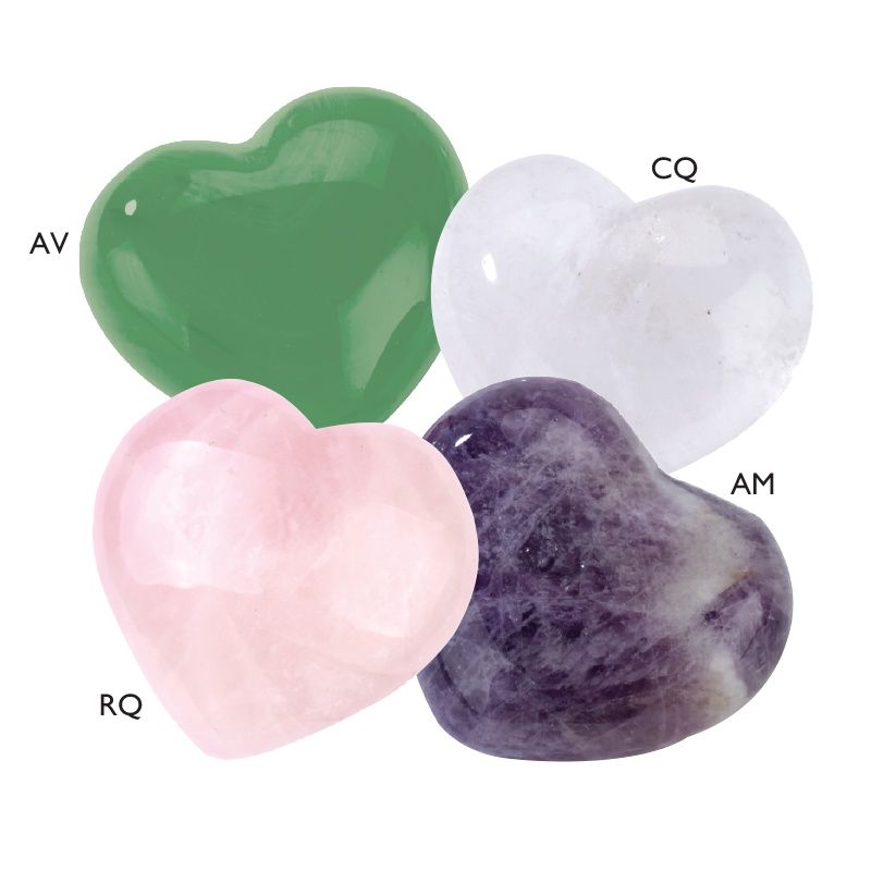 Gemstone Heart Puffy 1.6"x.8" Assorted, Type: Amethyst