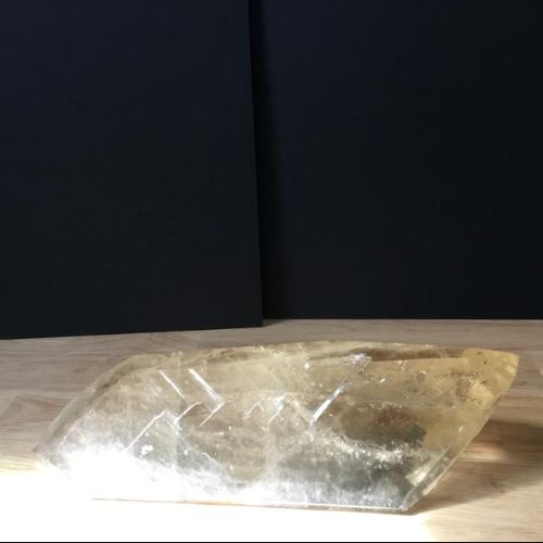 Citrine Lemurian Phantom Double Terminated Point  Specimen 1331g