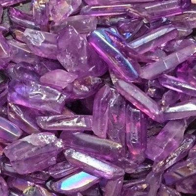 Quartz Aura Purple Point .75"-1.25"
