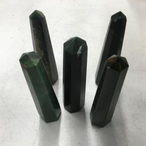 Aventurine Dark Green Tower Faceted 5"-6"