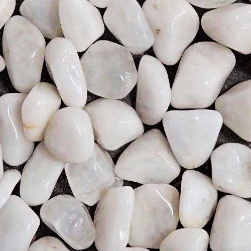 Quartz Snow aka Milky Tumbled Stone .75"-1"