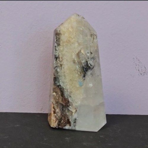 Chalcedony Mosaic Tower 5" | 636g