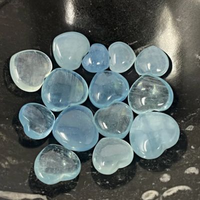 Aquamarine Blue Heart High Grade - Select