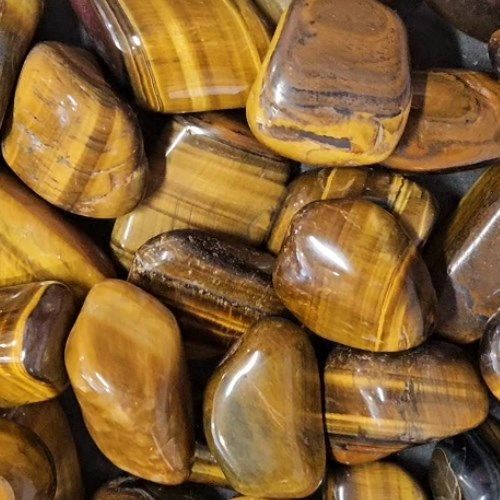 Tiger Eye Tumbled Stone 1"-1.5" Grade A