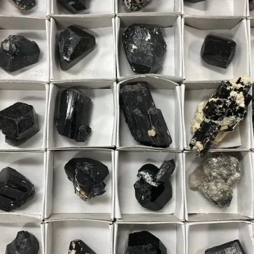 Tourmaline Black High Quality some with Albite Small Specimen - Select