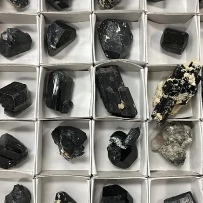 Tourmaline Black High Quality some with Albite Small Specimen - Select