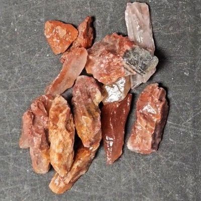 Calcite Strawberry Red Rough Stone .75"-1.5"