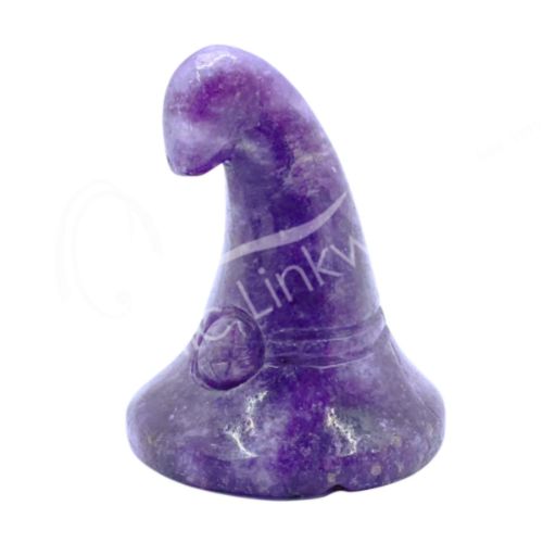 Wizard Hat Gemstone Carving 2&quot; Assorted, Type: Lepidolite