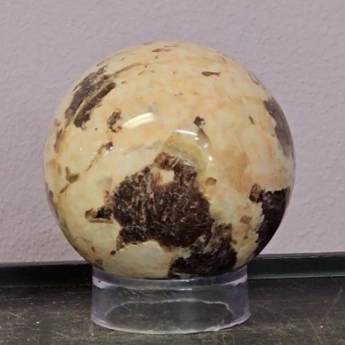 Tourmaline Black on Feldspar Spheres priced by weight, Size: 55mm 524g