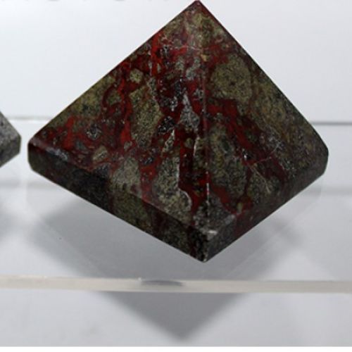 Jasper Dragon Blood Pyramid Gemstone Shape 2"-2.5"